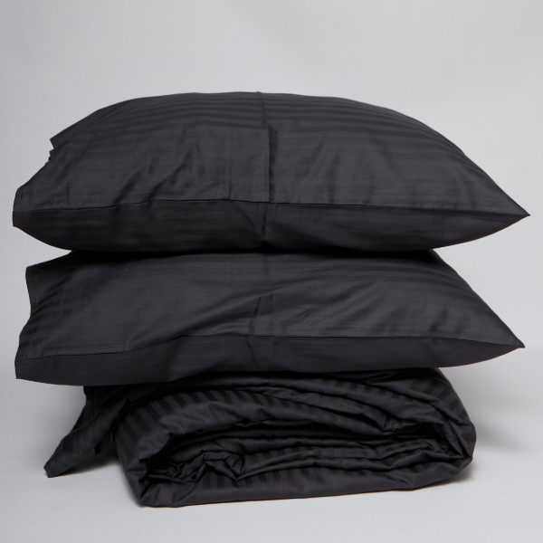 Фото - Комплект постільної білизни Moon&Star 143х210 см +нав. 2 шт. 70х70 см Satin Stripe Dark Serenity (MS-890000812)